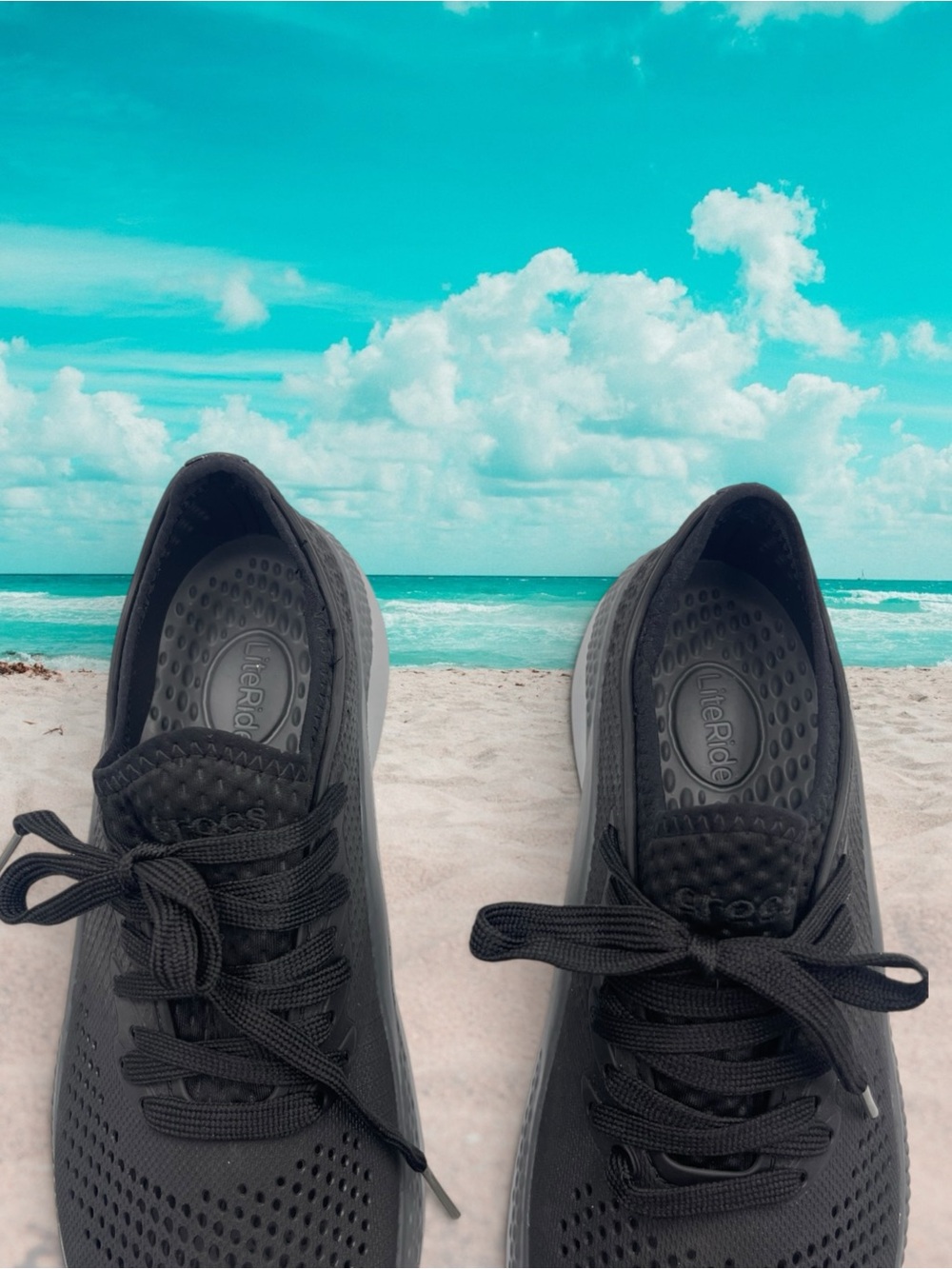 CROCS LiteRide 360 Pacer Sneakers Black Slate Gray 206705 Women's Size 9 - Picture 6 of 15